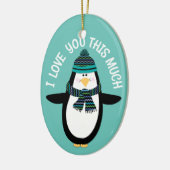 Fun Penguin-kerstcadeau Keramisch Ornament (Links)