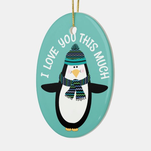 Fun Penguin-kerstcadeau Keramisch Ornament (Links)