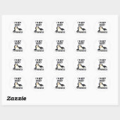 Fun Penguin Quote Design Little Tiny Penguins Gift Ronde Sticker (Vel)