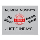 Fun Pensioenfeest Perfect Poster (Voorkant)