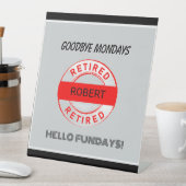 Fun Pensioenfeest Reclamebord Met Voetstuk (Insitu)