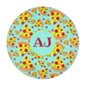 Fun Pepperoni Pizza Slices Food Pattern Snijplank (Voorkant)