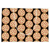 Fun Pepperoni pizzazakje met cadeautje betegeld Groot Cadeauzakje (Achterkant)