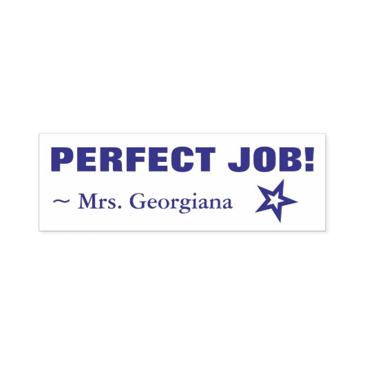 Fun "PERFECT JOB!" Commendement Rubber Stamp Zelfinktende Stempel (Design)