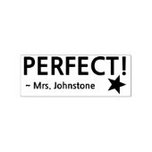 Fun "PERFECT" + Rubber stempel leraar naam (Afrduk)