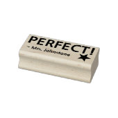 Fun "PERFECT" + Rubber stempel leraar naam (Stempel)