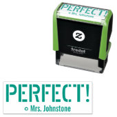 Fun "PERFECT!" + Rubber stempel van de onderwijsna (In situ)