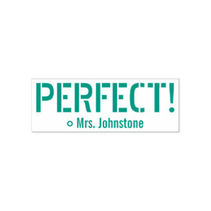 Fun "PERFECT!" + Rubber stempel van de onderwijsna