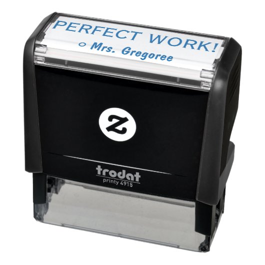 Fun "PERFECT WORK!" Educator Rubber Stamp Zelfinktende Stempel (Product)