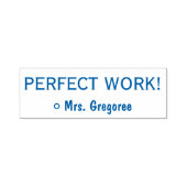 Fun "PERFECT WORK!" Educator Rubber Stamp Zelfinktende Stempel (Design)