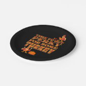 Fun PERKY VOOR TURKIJE Plaid Thanksgiving Papieren Bordje (Gekanteld)