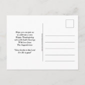 Fun PERKY VOOR TURKIJE Thanksgiving Diner Zwart Uitnodiging Briefkaart (Achterkant)