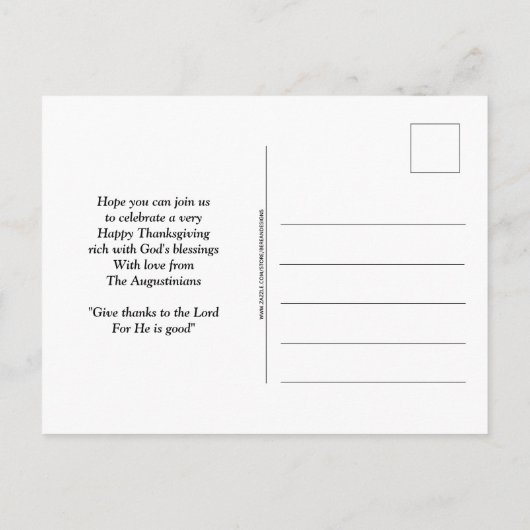 Fun PERKY VOOR TURKIJE Thanksgiving Diner Zwart Uitnodiging Briefkaart (Achterkant)