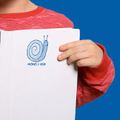 Fun Personalised Snail Bookplate Self-inking Stamp Zelfinktende Stempel