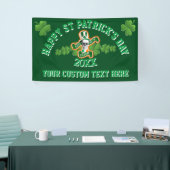Fun personaliseerde Sr Patrick's dag. Spandoek (Beurs)