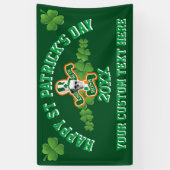 Fun personaliseerde Sr Patrick's dag. Spandoek (Verticaal)