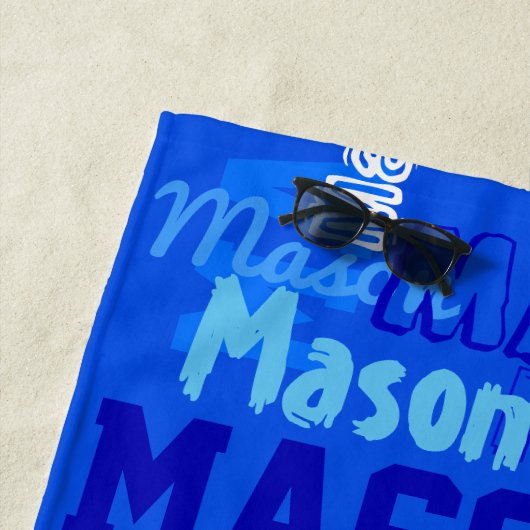 Fun Personalized and Monogrammed Boy's Strandlaken (In situ)