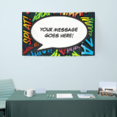 Fun Personalized Comic Book Speech Bubble Spandoek (Beurs)