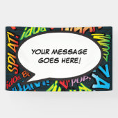 Fun Personalized Comic Book Speech Bubble Spandoek (Horizontaal)