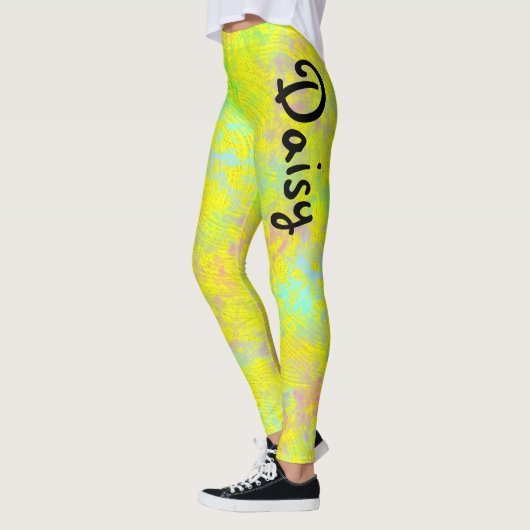 Fun Personalized Crayon Colors voegen Jouw naam to Leggings (Links)