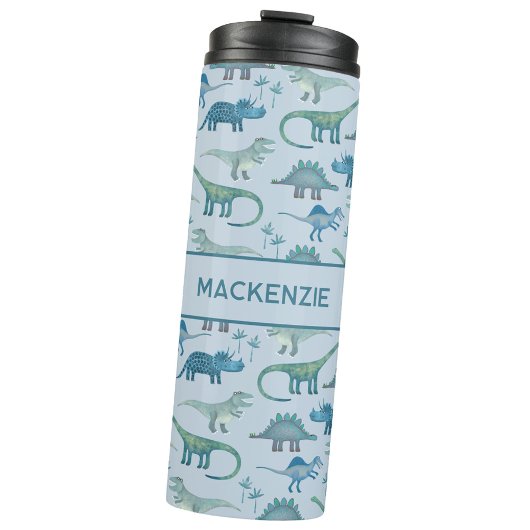Fun Personalized Dinosaur Pattern Thermosbeker