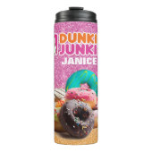 Fun Personalized Donut Junkie Thermosbeker (Voorkant)