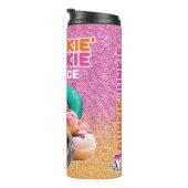 Fun Personalized Donut Junkie Thermosbeker (Geroteerd rechts)