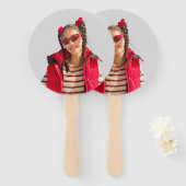 Fun Personalized Face on a Stick Photo Prop Handwaaier (Voorkant en achterkant)