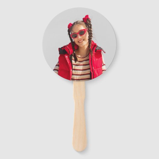Fun Personalized Face on a Stick Photo Prop Handwaaier (Voorkant)