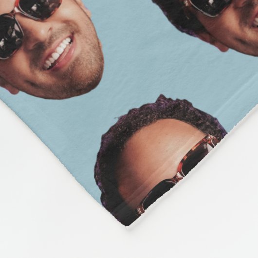 Fun Personalized Face Photo Fleece Deken (Hoek)