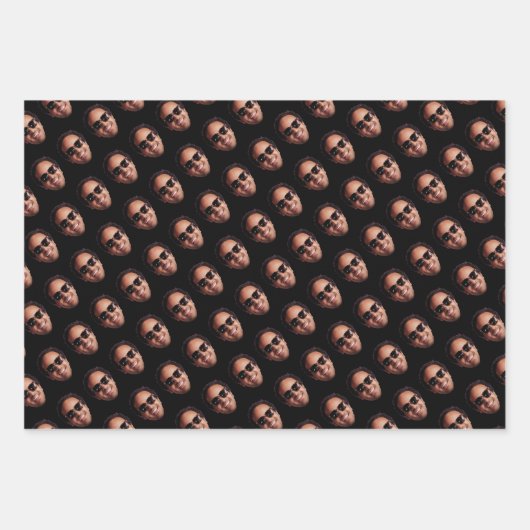 Fun Personalized Face Photo Inpakpapier Vel (Voorkant 2)