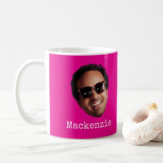 Fun Personalized Face Photo Koffiemok (Met donut)