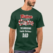 Fun Personalized Family Kerstmis Matching Novelty T-shirt (Voorkant)