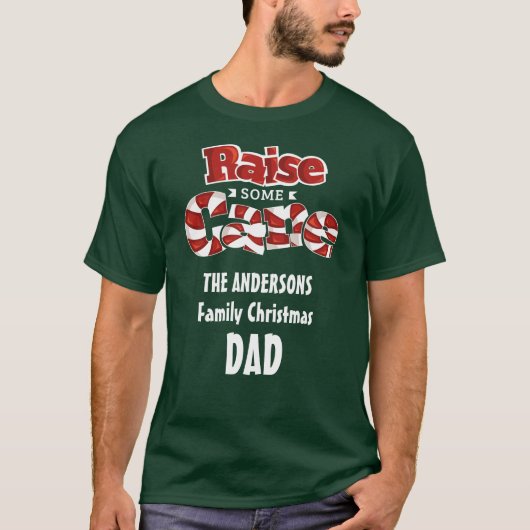 Fun Personalized Family Kerstmis Matching Novelty T-shirt (Voorkant)