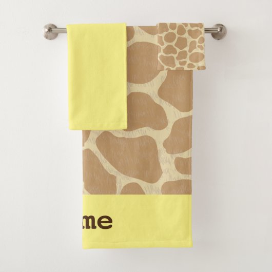 Fun Personalized Giraffe Bad Handdoek (Insitu)