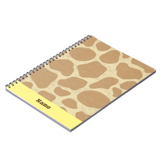 Fun Personalized Giraffe Notitieboek (Linkerzijde)