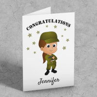 Fun Personalized Girl Army vertrekt