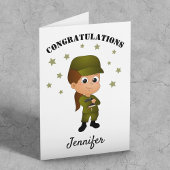 Fun Personalized Girl Army vertrekt Kaart