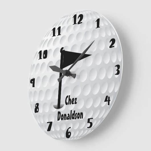 Fun Personalized Golf Grote Klok (Hoek)