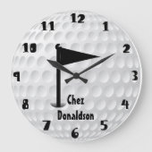 Fun Personalized Golf Grote Klok (Voorkant)