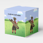 Fun Personalized Golfer op golfbaan Bedankdoosjes (Voorkant Zijde)