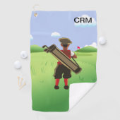 Fun Personalized Golfer op golfbaan Golfhanddoek (Insitu)