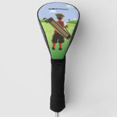 Fun Personalized Golfer op golfbaan Golfheadcover (Voorkant)