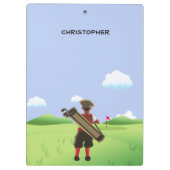 Fun Personalized Golfer op golfbaan Klembord (Achterkant)