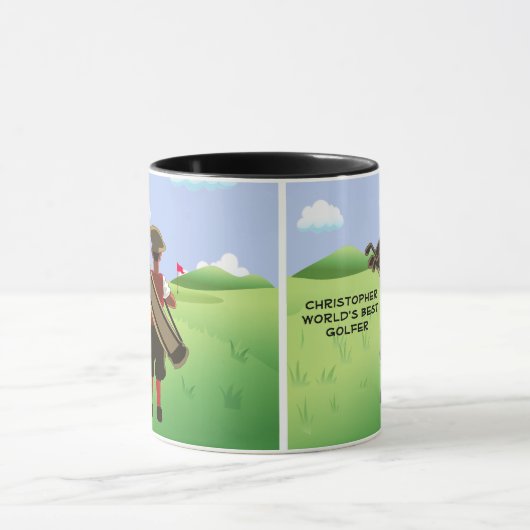 Fun Personalized Golfer op golfbaan Mok (Midden)