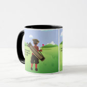 Fun Personalized Golfer op golfbaan Mok (Voorkant links)