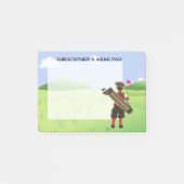 Fun Personalized Golfer op golfbaan Post-it® Notes (Voorkant)