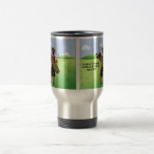 Fun Personalized Golfer op golfbaan Reisbeker (Center)