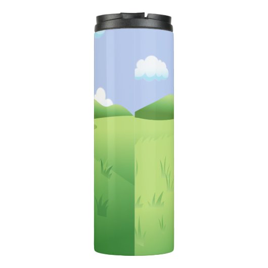 Fun Personalized Golfer op golfbaan Thermosbeker (Achterkant)