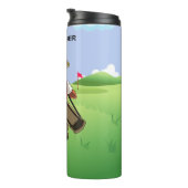 Fun Personalized Golfer op golfbaan Thermosbeker (Geroteerd rechts)